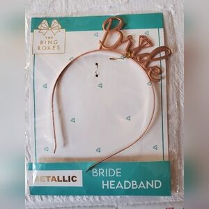 The Ring Boxes Metallic Bride Headband